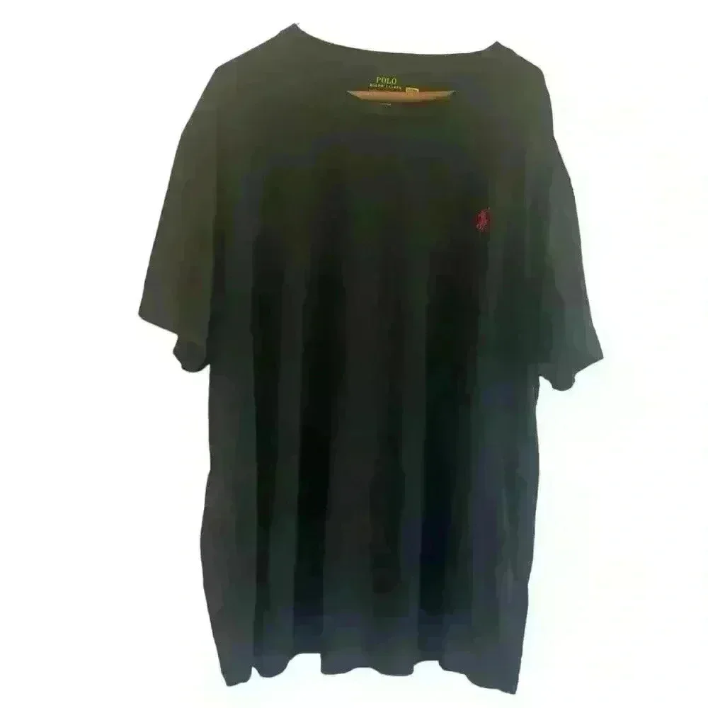 Polo by Ralph Lauren Short Sleeve Tee Black with Red Logo Size 2XB